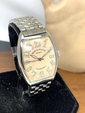 Franck Muller Casablanca 2852 Watch Swiss Quartz Salmon Dial Stainless Steel